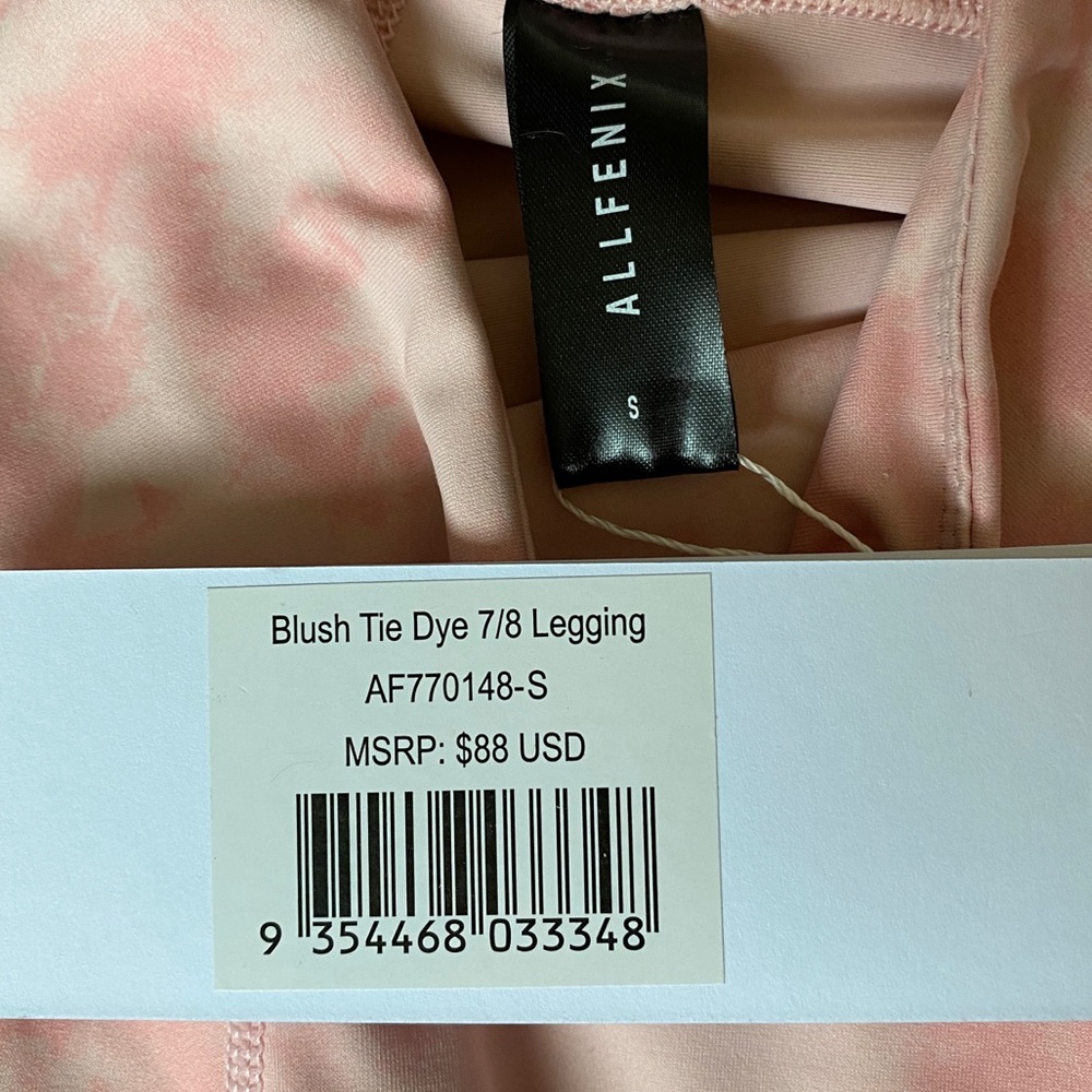 All Fenix Blush Tie Dye 7/8 Leggings Size Small - Picture 8 of 12